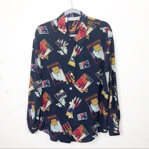 𝅺J H Collectable floral silk shirt
